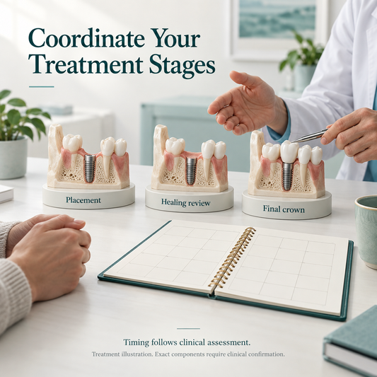 Lance implant treatment: schedule — conceptual illustration