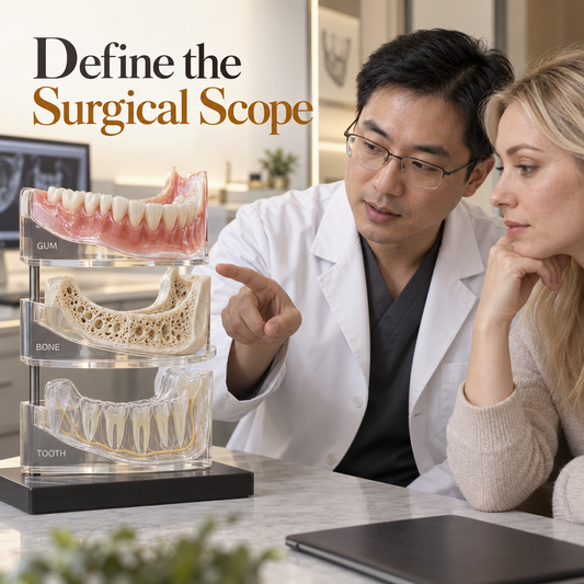 Define the Surgical Scope. Educational illustration.