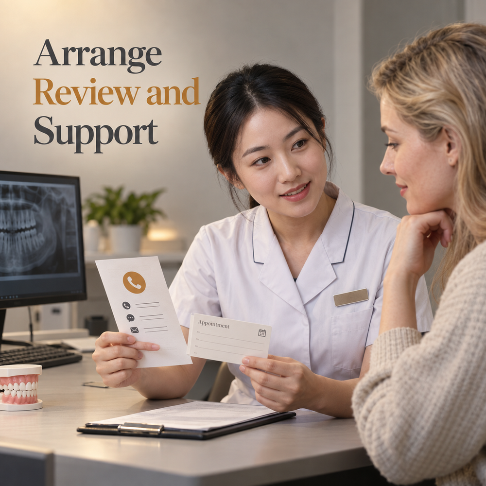 Arrange Review and Support. Educational illustration.