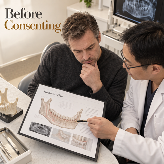 Before Consenting. Educational illustration.