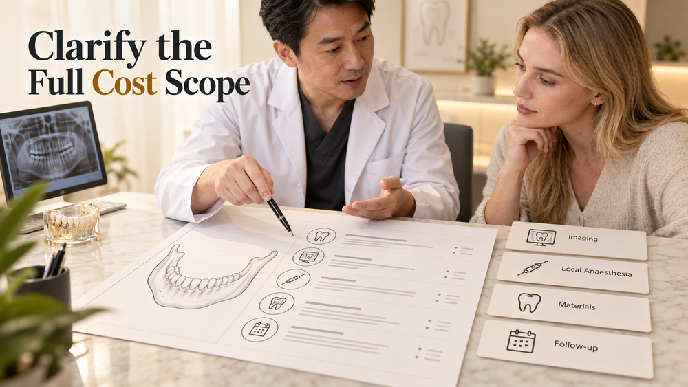 Clarify the Full Cost Scope. Educational illustration.