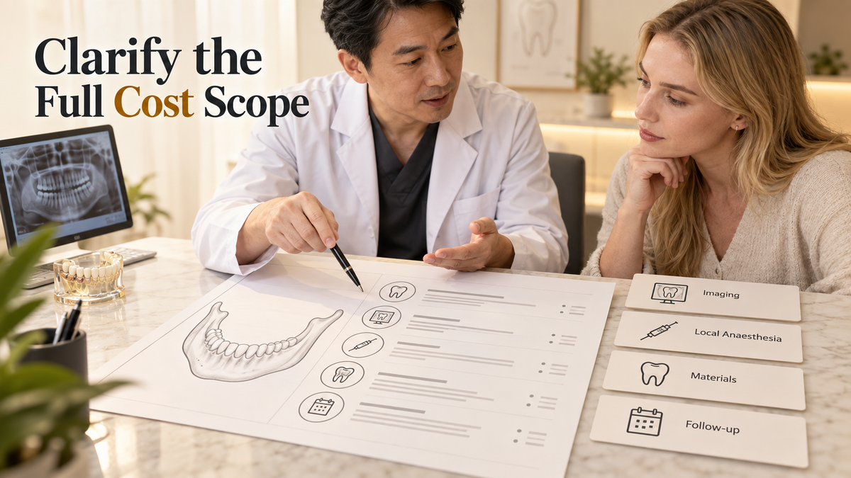 Clarify the Full Cost Scope. Educational illustration.