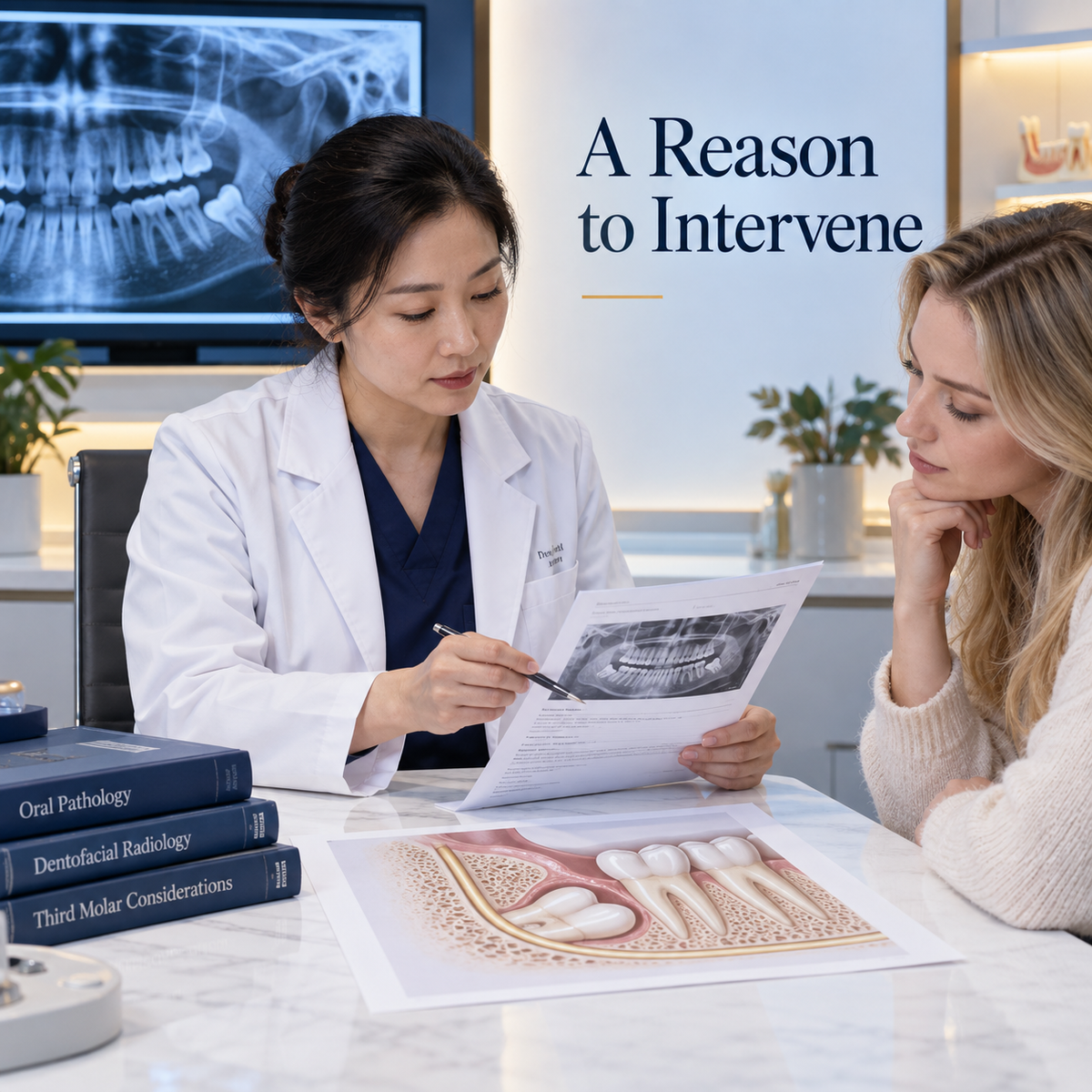 A Reason to Intervene. Educational illustration.