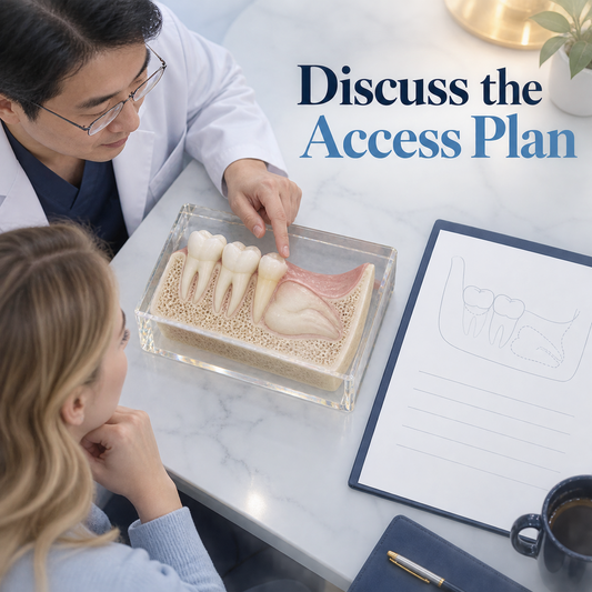 Discuss the Access Plan. Educational illustration.