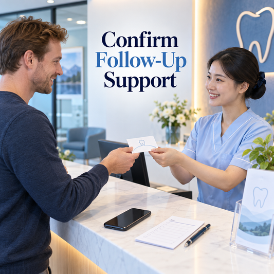 Confirm Follow-Up Support. Educational illustration.