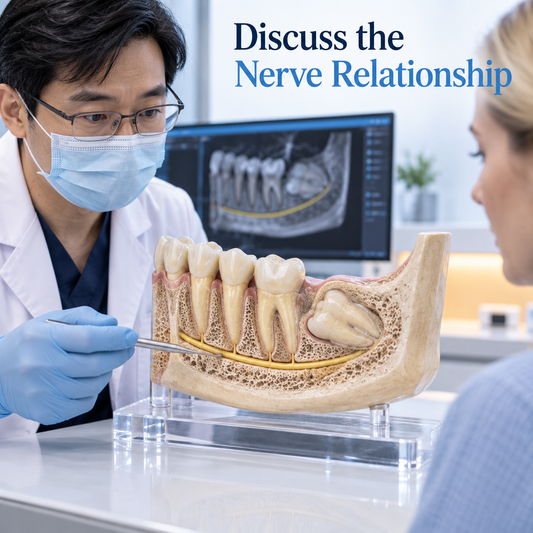 Discuss the Nerve Relationship. Educational illustration.