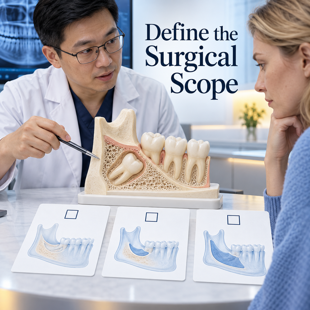 Define the Surgical Scope. Educational illustration.