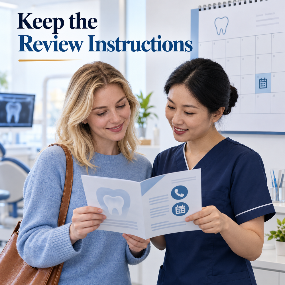 Keep the Review Instructions. Educational illustration.