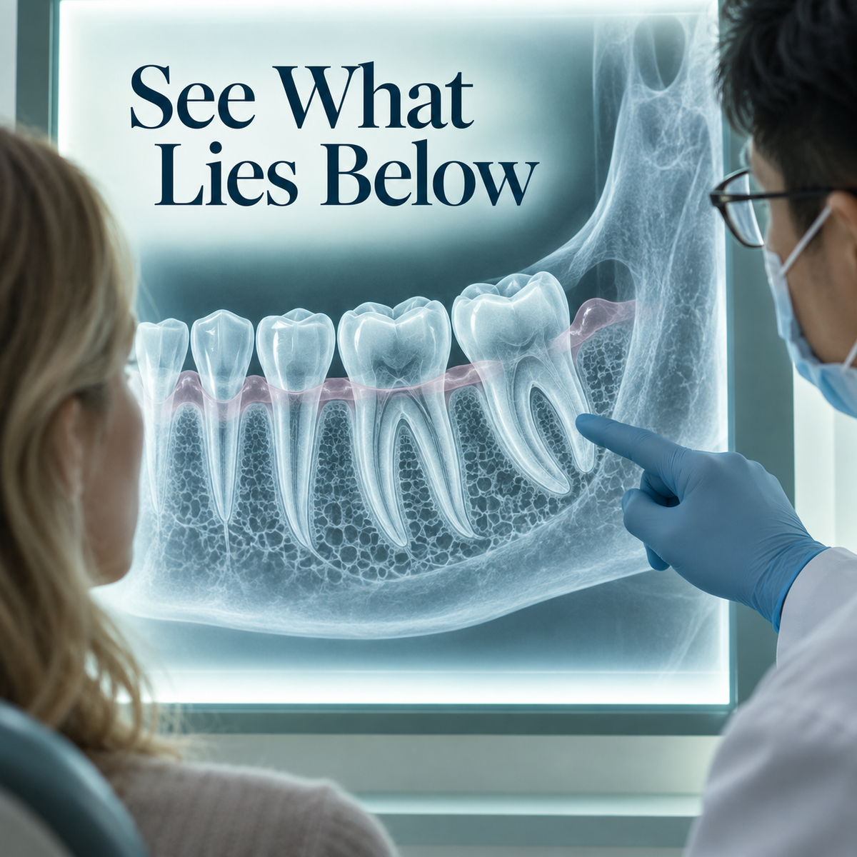 See What Lies Below. Educational illustration.