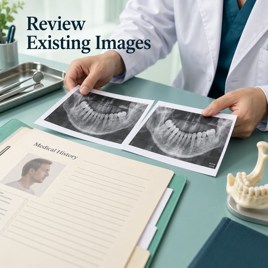 Review Existing Images. Educational illustration.