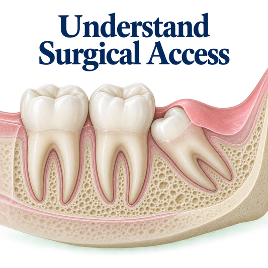 Understand Surgical Access. Educational illustration.