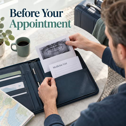 Before Your Appointment. Educational illustration.