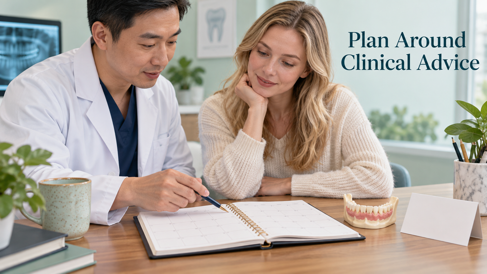 Plan Around Clinical Advice. Educational illustration.