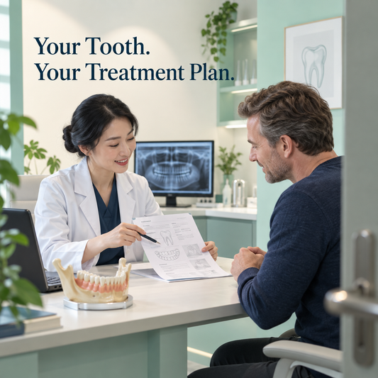 Your Tooth. Your Treatment Plan.. Educational illustration.