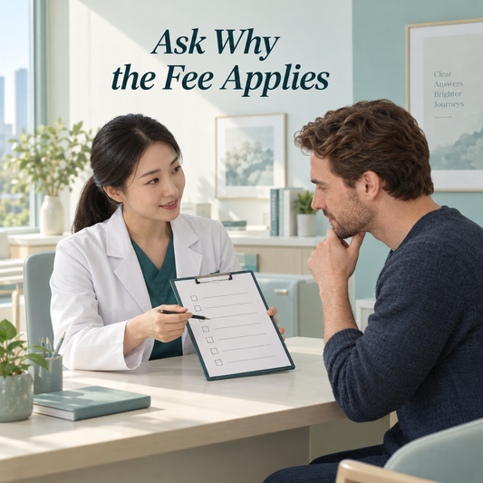 A Chinese orthodontist explains the assessment basis to a foreign patient. Illustrative scene.