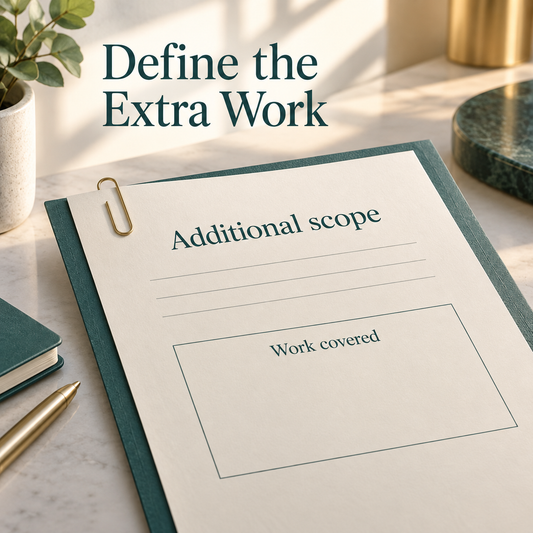 The quotation identifies the work covered by the supplement. Illustrative scene.