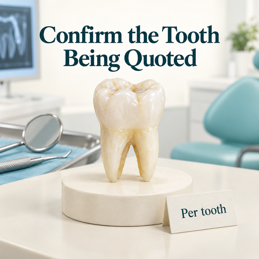 One tooth is the source unit. Educational illustration.