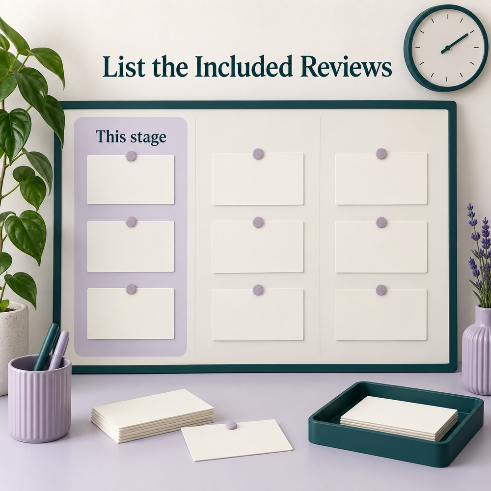 Review visits belonging to one stage are confirmed. Educational illustration.