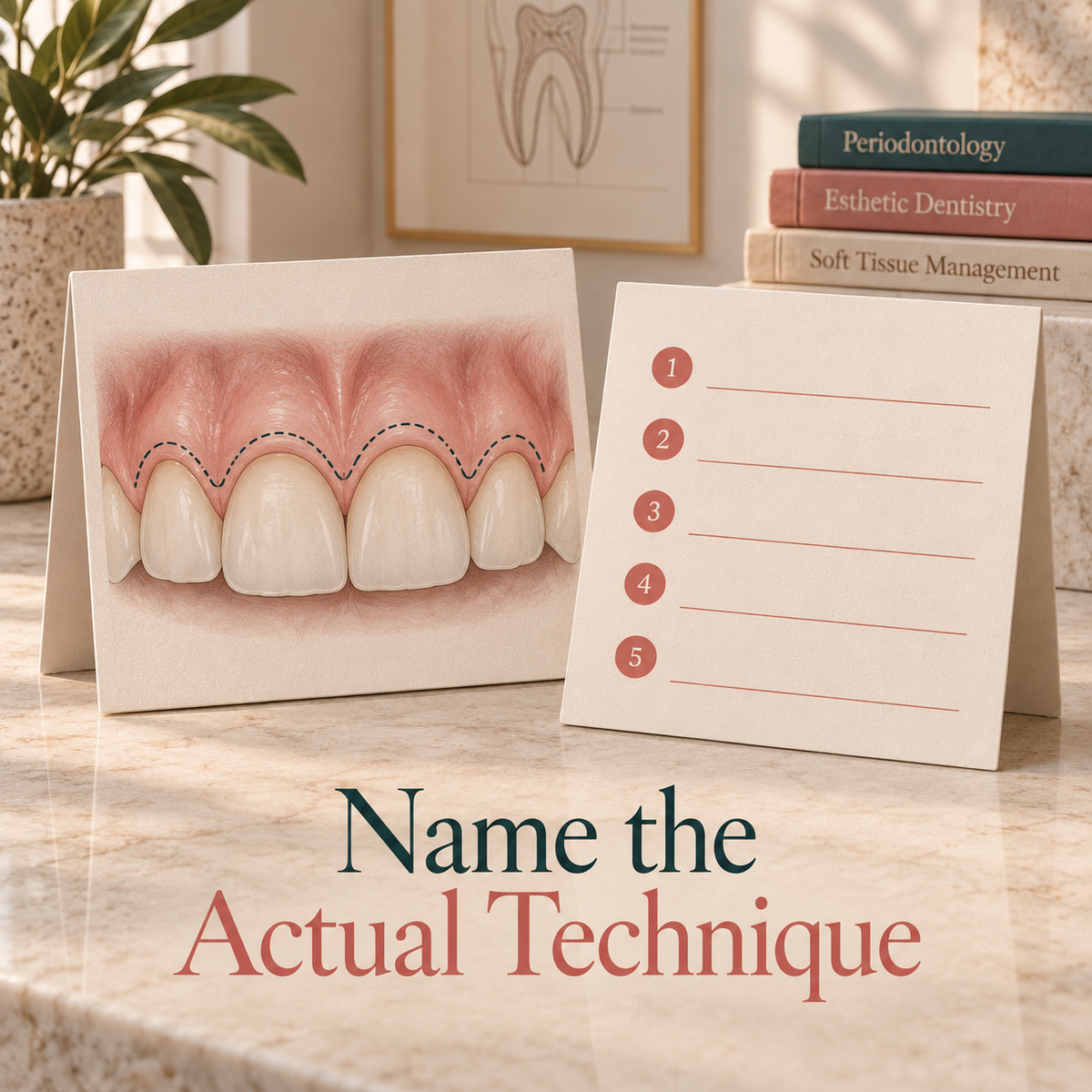 Name the Actual Technique. Educational illustration.