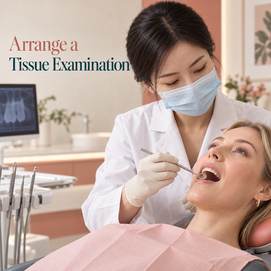 Arrange a Tissue Examination. Educational illustration.