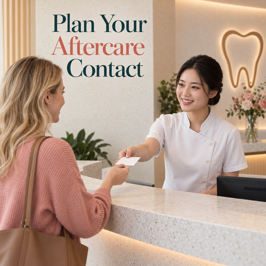 Plan Your Aftercare Contact. Educational illustration.
