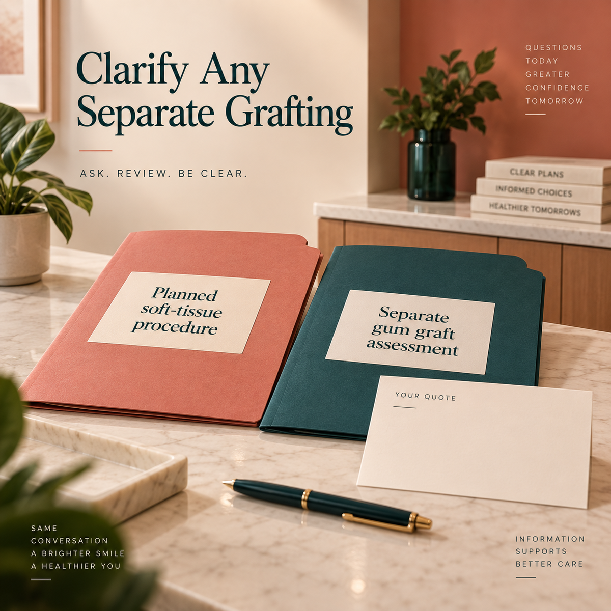 Clarify Any Separate Grafting. Educational illustration.