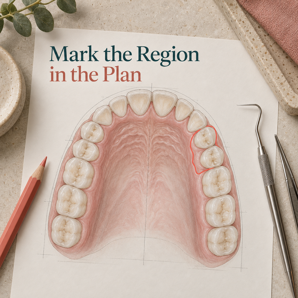 Mark the Region in the Plan. Educational illustration.