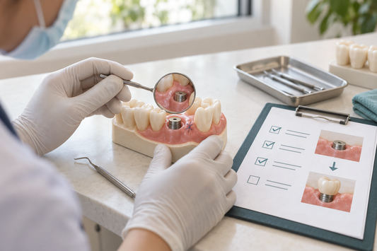 Illustrative during scene for dental treatment planning and care, not an actual patient case.