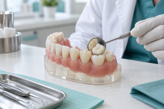 Illustrative function scene for dental implant treatment; not an actual patient or exact device specification.
