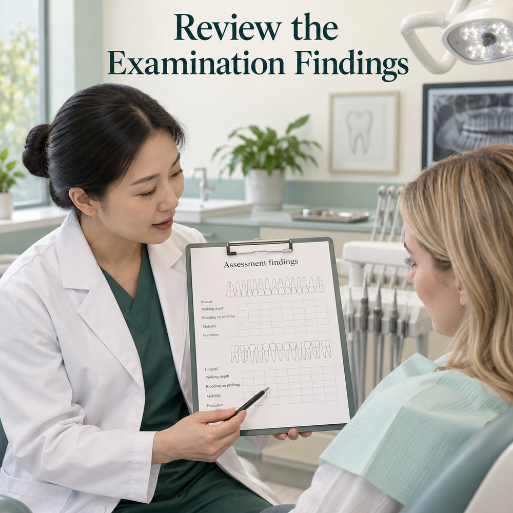 Assessment findings determine the package category. Educational illustration.