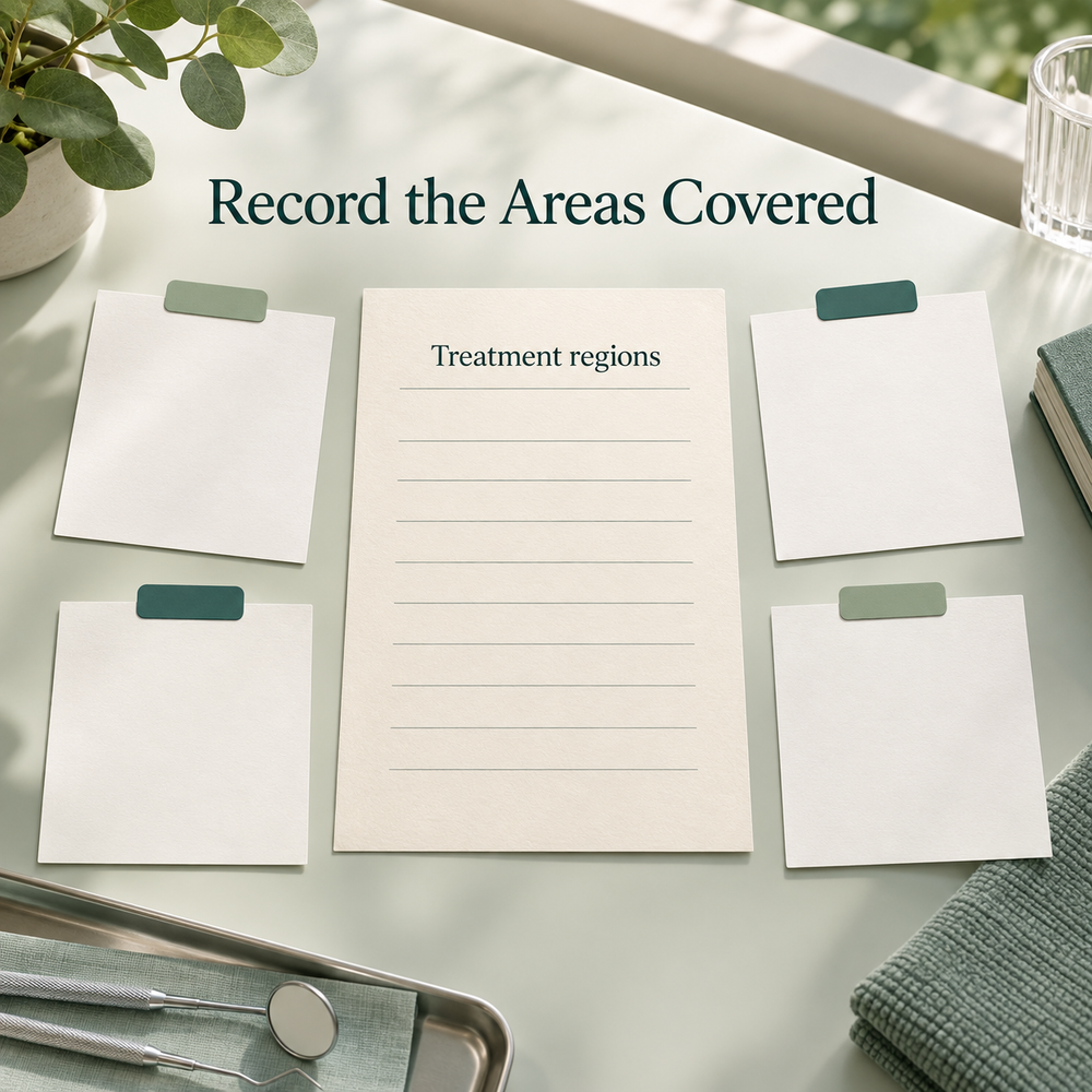 The quotation names the treated regions. Educational illustration.
