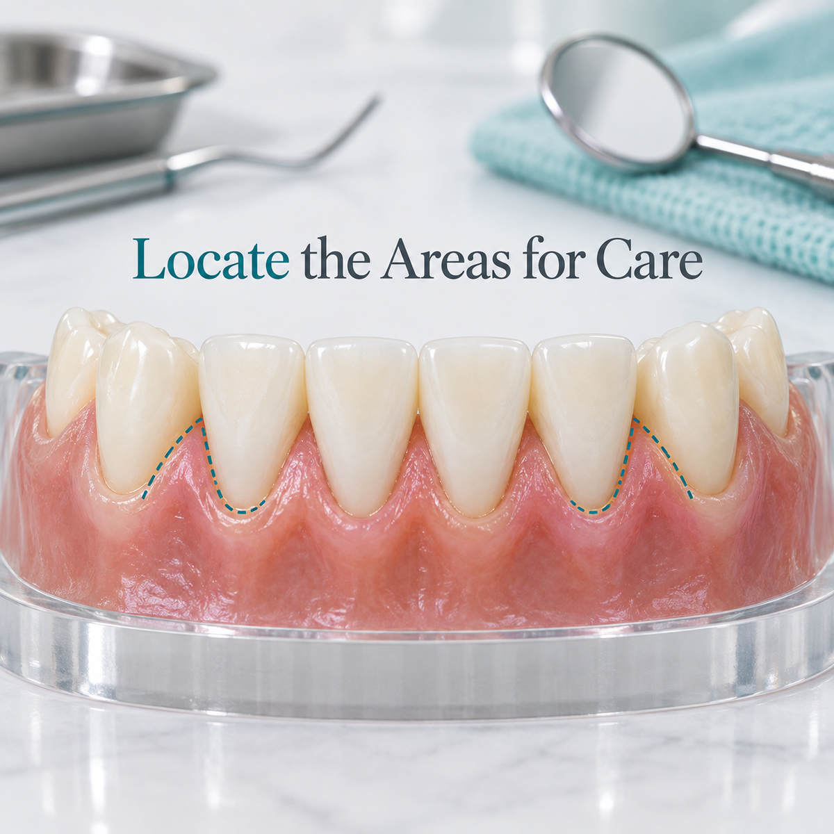 Locate the Areas for Care. Educational illustration.