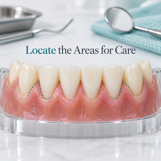 Locate the Areas for Care. Educational illustration.