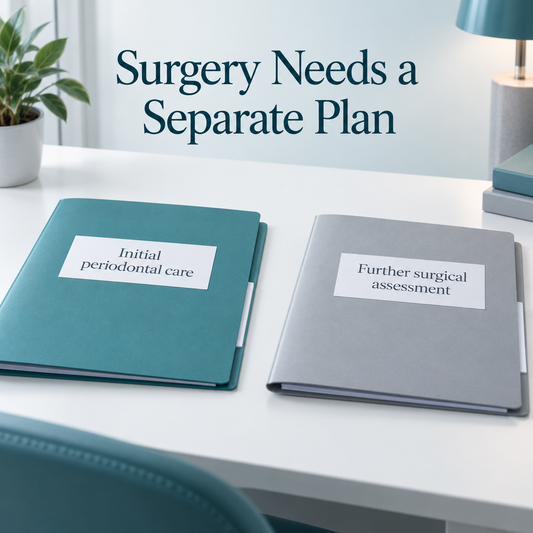 Surgery Needs a Separate Plan. Educational illustration.