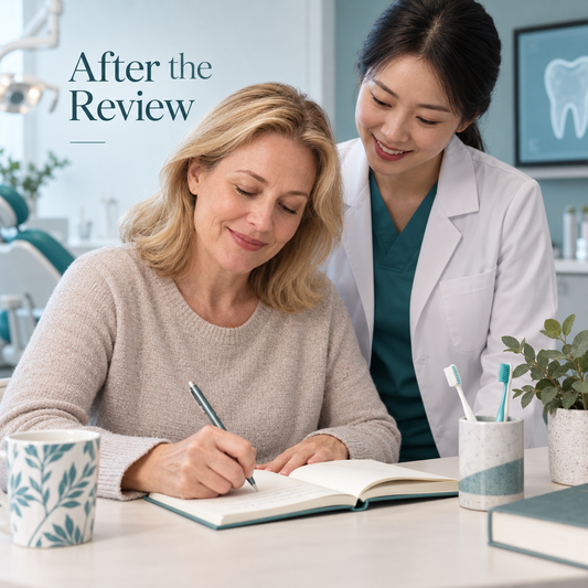 After the Review. Educational illustration.