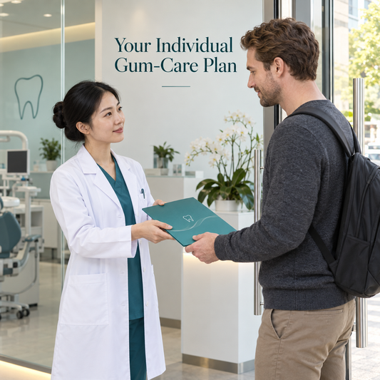 Your Individual Gum-Care Plan. Educational illustration.