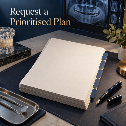 Request a Prioritised Plan. Educational illustration.