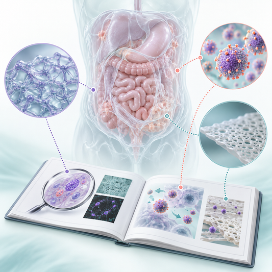 AI-generated conceptual research illustration: Biomaterials for Peritoneal Disease. Not an original study figure, patient scan or clinical result.