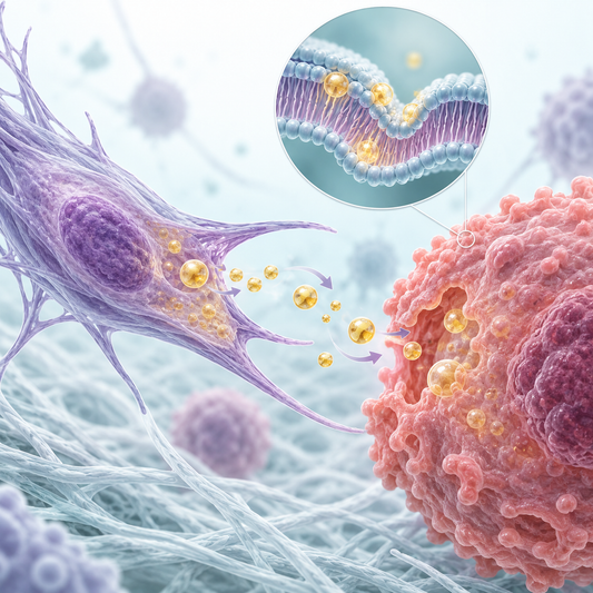 AI-generated conceptual research illustration: Lipids and Tumor Spread. Not an original study figure, patient scan or clinical result.