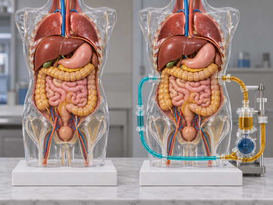 Comparing CRS with and without HIPEC — AI-generated educational illustration.