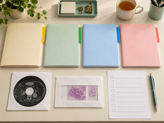 Organize the records checklist — AI-generated educational illustration.