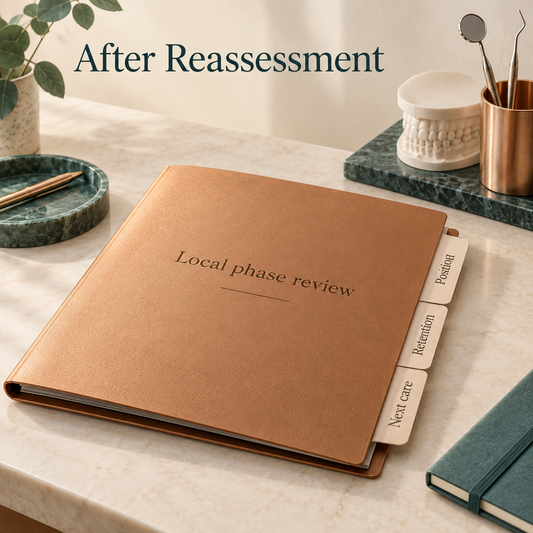 The next phase follows clinical reassessment. Educational illustration.