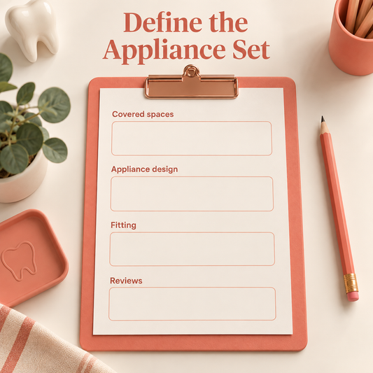 The set’s appliance and service scope are documented. Educational illustration.