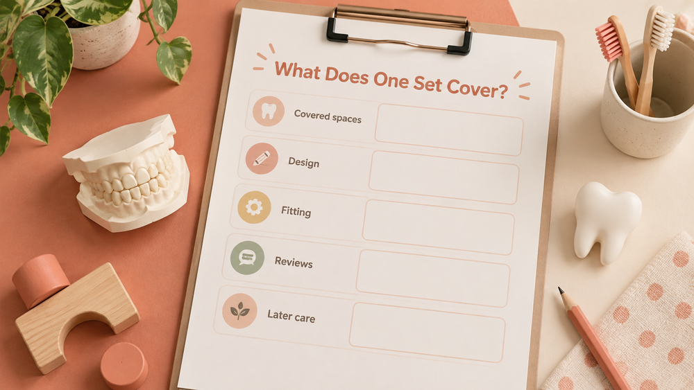 A set quote separates coverage and clinical services. Educational illustration.