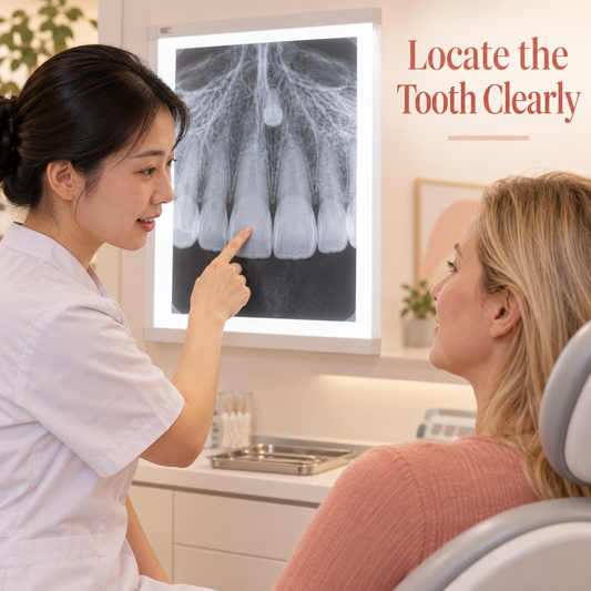 Locate the Tooth Clearly. Educational illustration.