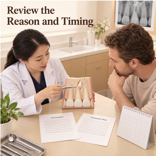 Review the Reason and Timing. Educational illustration.