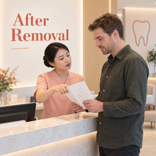 After Removal. Educational illustration.