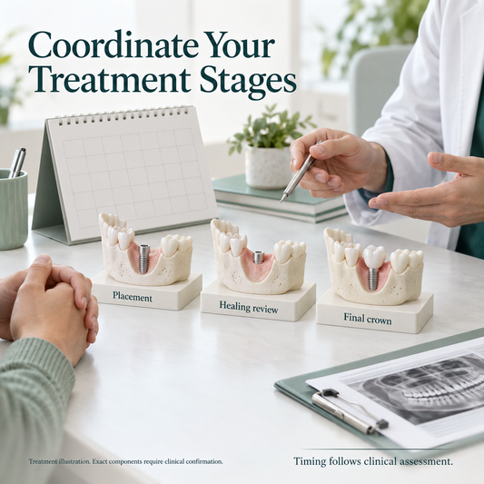 Ti SLA treatment illustration: schedule. Exact components require clinical confirmation.