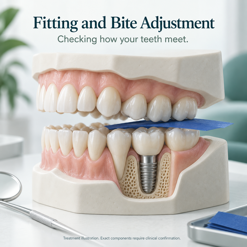 Educational Ti SLA treatment illustration. Exact components require clinical confirmation.