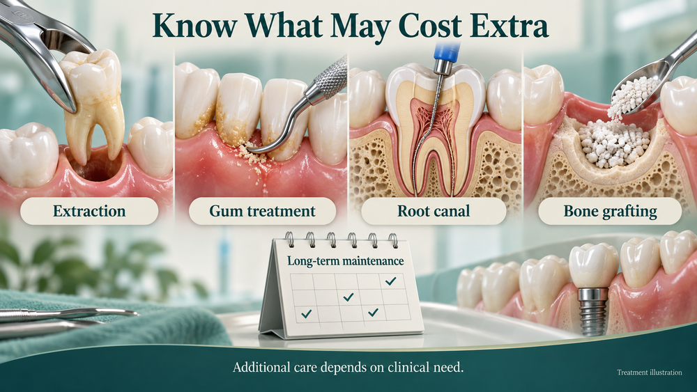 Educational Ti SLA treatment illustration. Exact components require clinical confirmation.